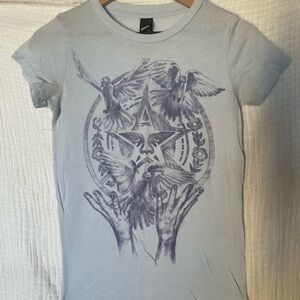 Light blue obey t shirt